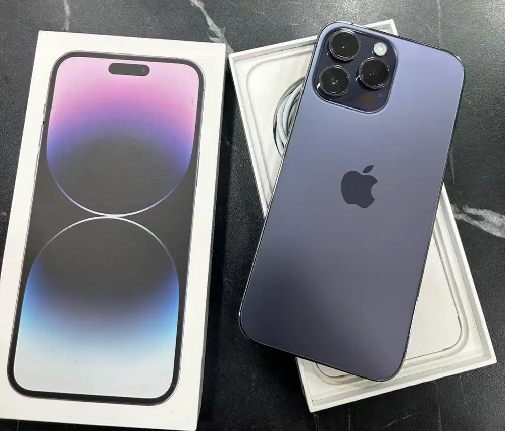 Iphone 14 Pro Max 256gb deep purple garansi Ibox nominus fullset