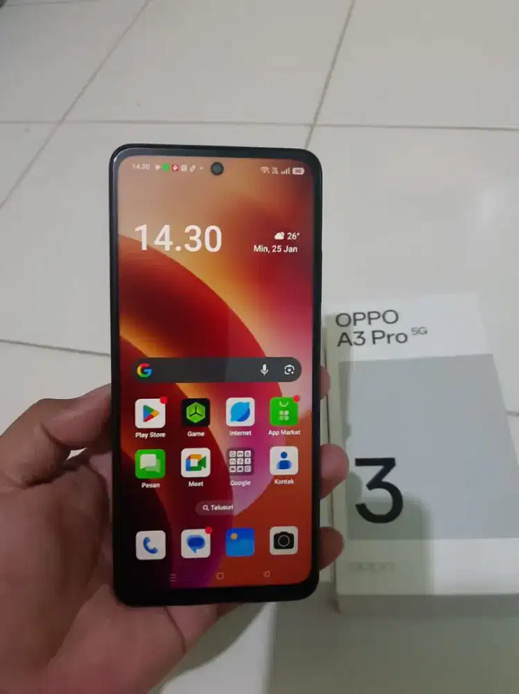 Oppo a3 pro 5g ram 8/256gb fullset ori