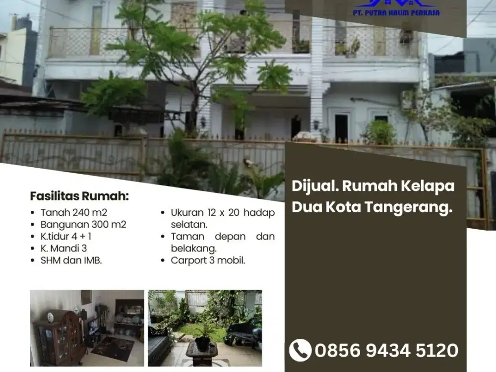 Dijual. Rumah Kelapa Dua Kota Tangerang.
