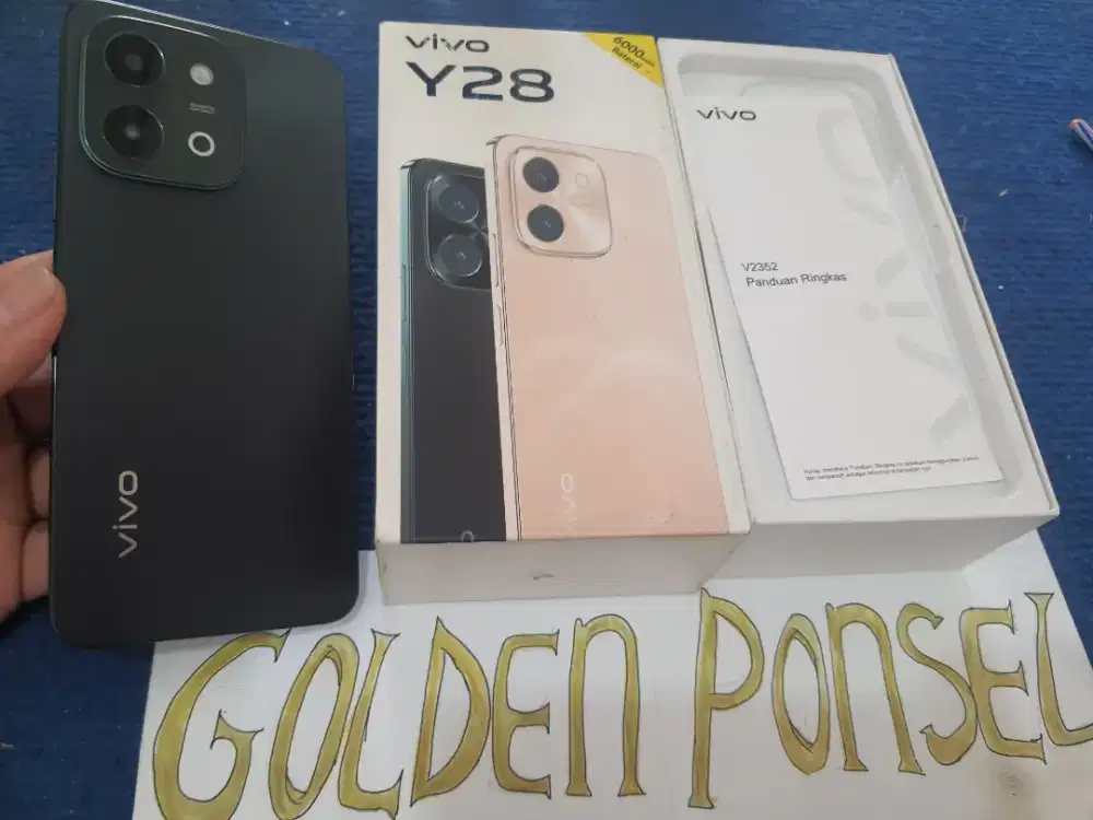 Vivo Y28 (Ram 6Gb+6Gb/128Gb)Golden Ponsel