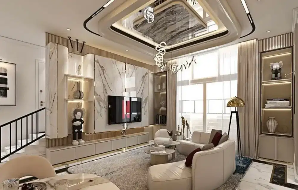 interior desain kitchen set kamar set wardrobe lemari backdrop tv