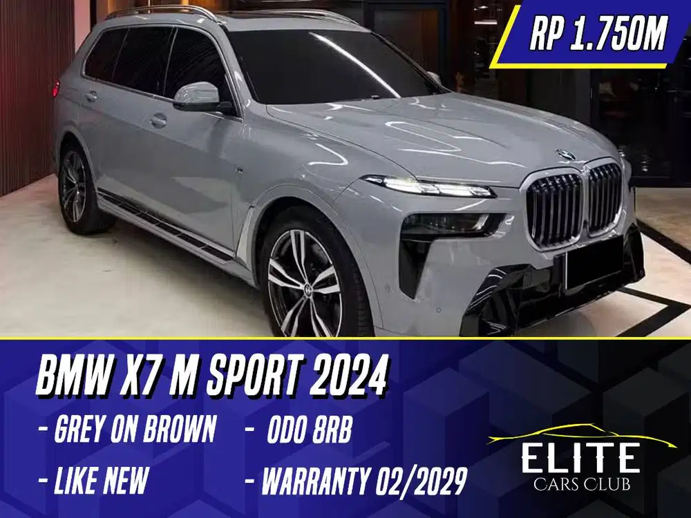 BMW X7 M Sport xDrive40i 2024 NIK 2023 Brooklyn Grey on Brown MSport
