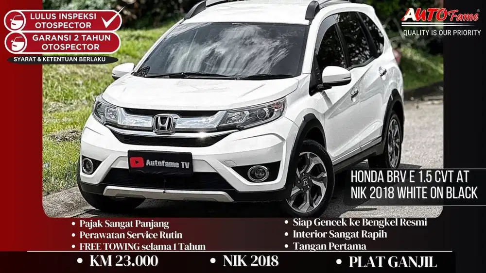 Honda BRV E 1.5 CVT AT NIK 2018