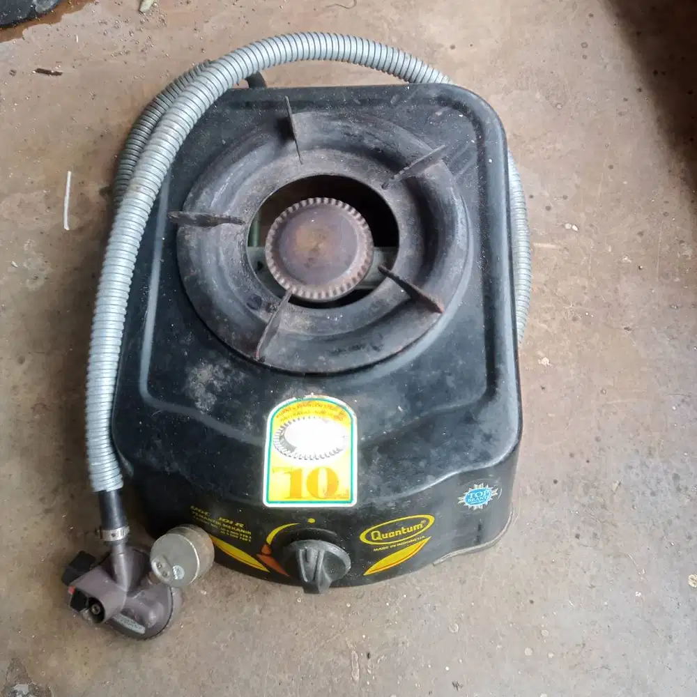 Paket Komplit Kompor 1 Tungku Merk Quantum+selang dan regulator