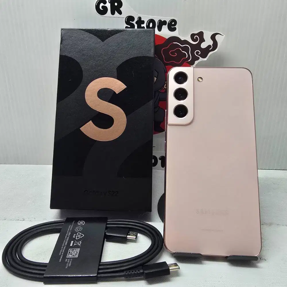 99% Mulus Samsung Galaxy S22 Pink 256GB Fullset
