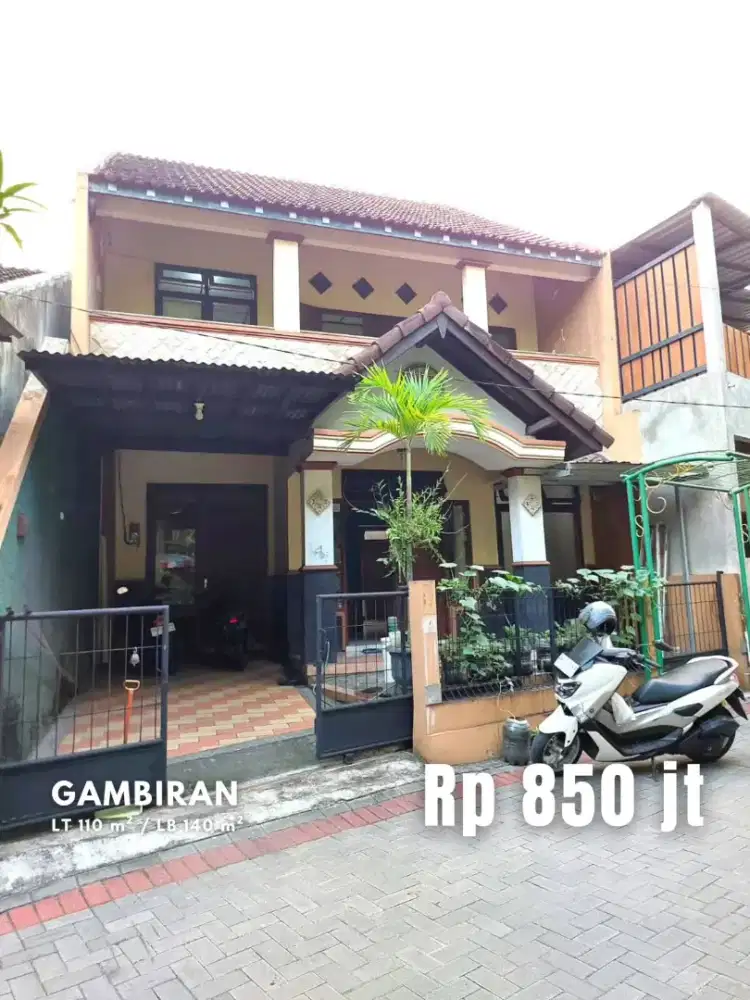 Dijual Rumah Tengah Kota Lingkungan Perumahan di Gambiran