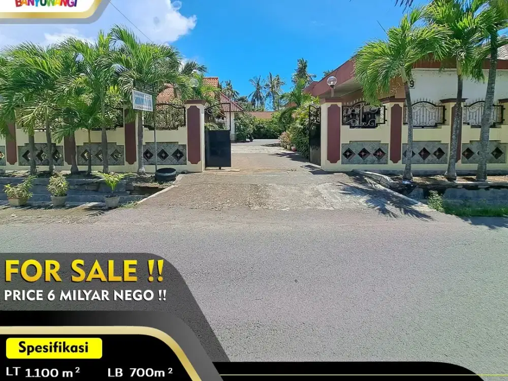 Dijual rumah 8 kamar tidur di Banyuwangi kota