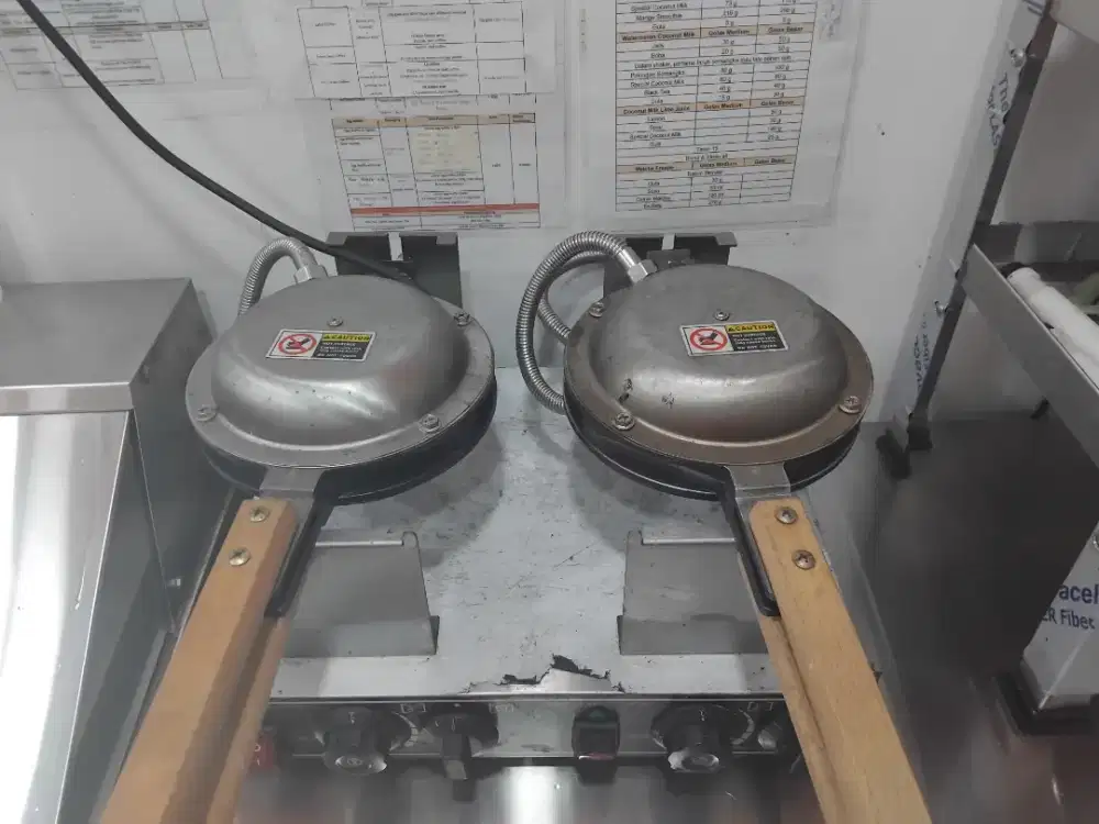 Mesin Waffle 2 tungku