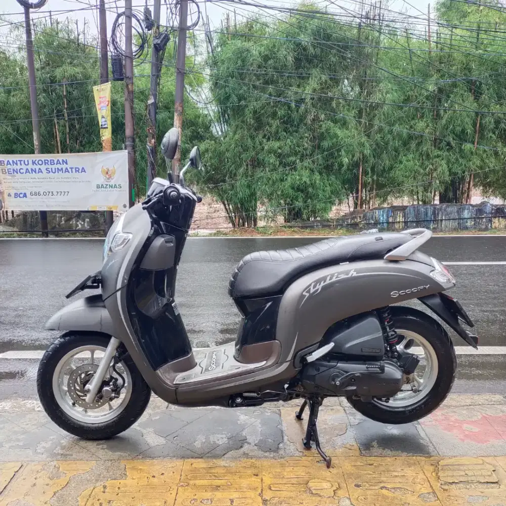 Honda Scoopy Stylish 2019 Mesin Aluss Lengkap Bagus