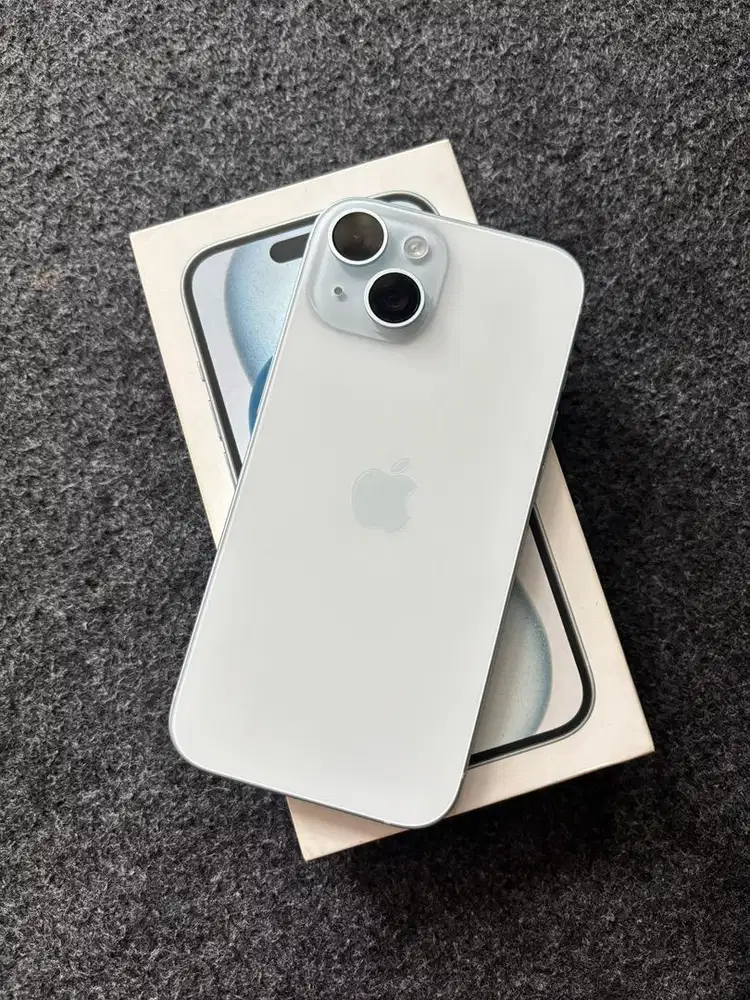 iPhone 15 128 GB Blue Resmi iBox