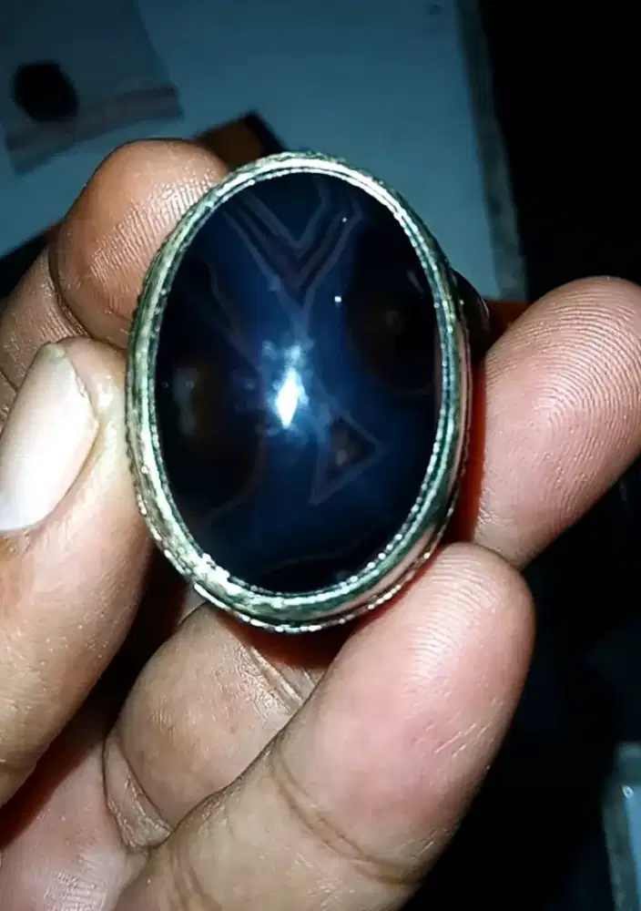Batu cincin akik yaman wulung motif lafadz matural