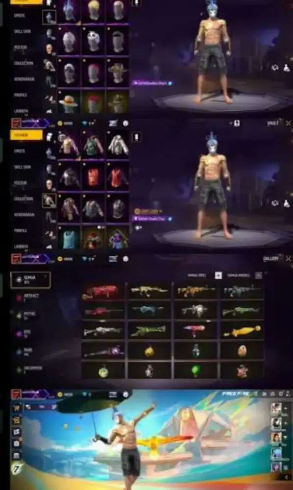 Dijual akun fre fire murah terpercaya