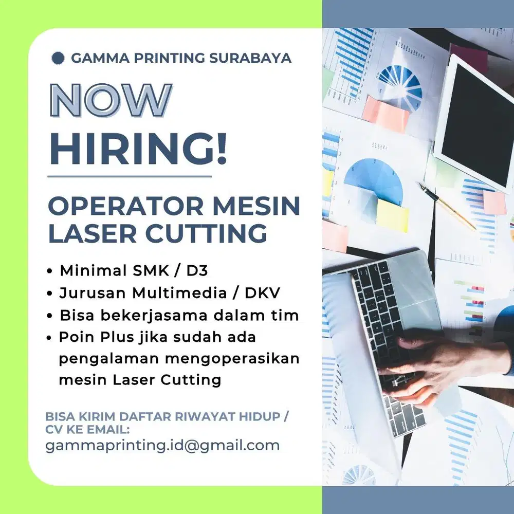 Lowongan Kerja Operator Mesin Percetakan Laser Cutting Surabaya Timur