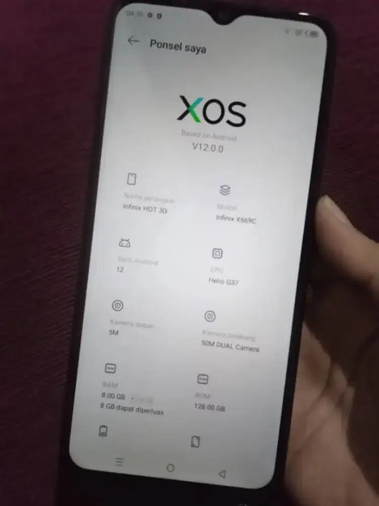 Infinix hot 30i 8/128 mulus like new