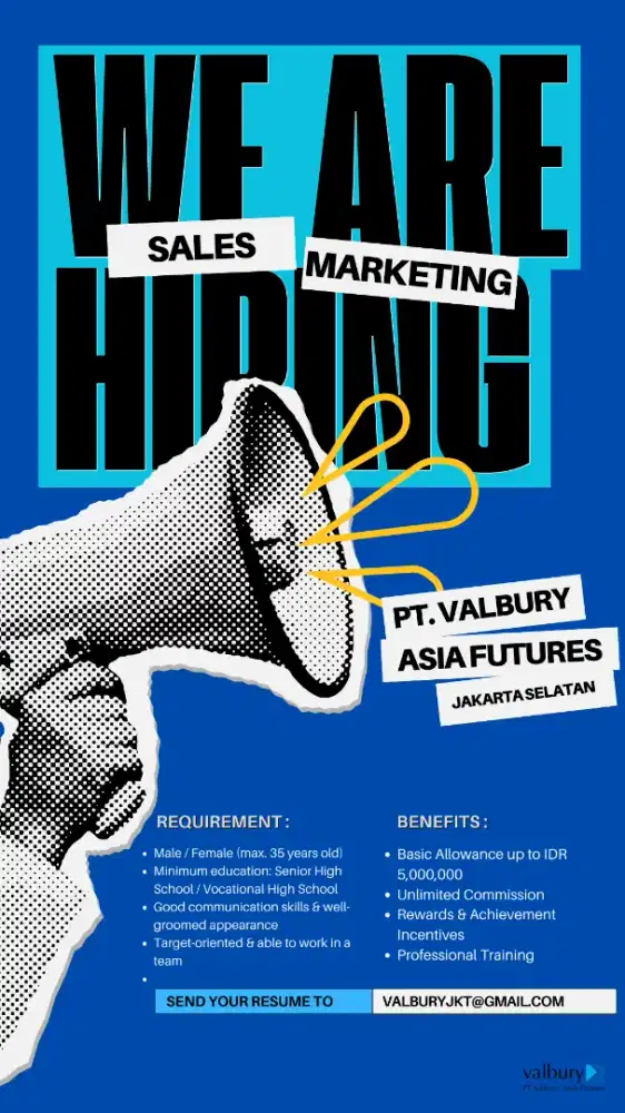 WE ARE HIRING - SALES MARKETING