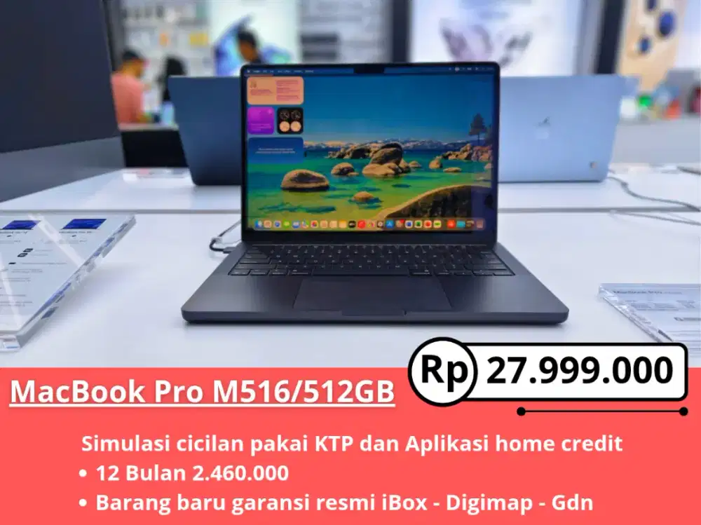 KREDIT MACBOOK PRO M5 512GB CUKUP KTP