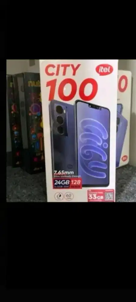 Itel city 100 ram 8gb 128gb dan6/128 garansi resmi