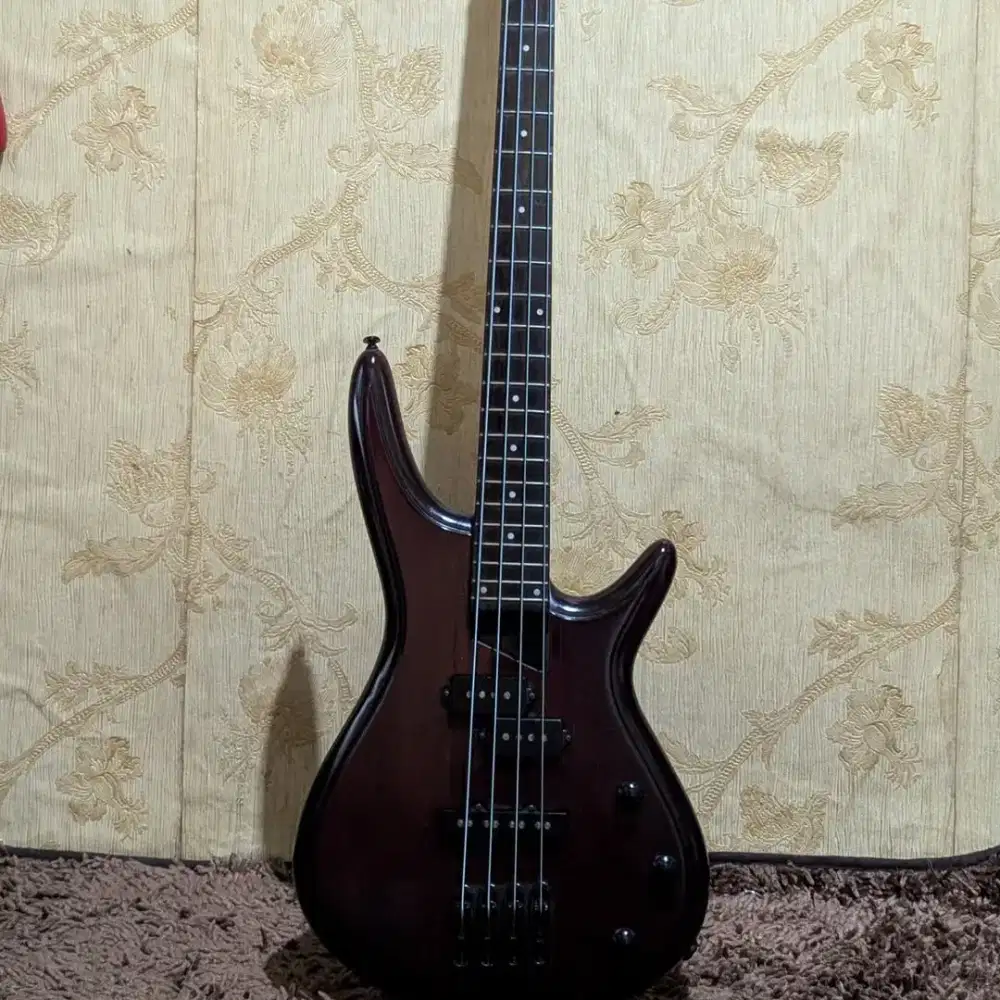 Guitar Gitar Bass Electric From Gillmore GB 160 Red Maroon