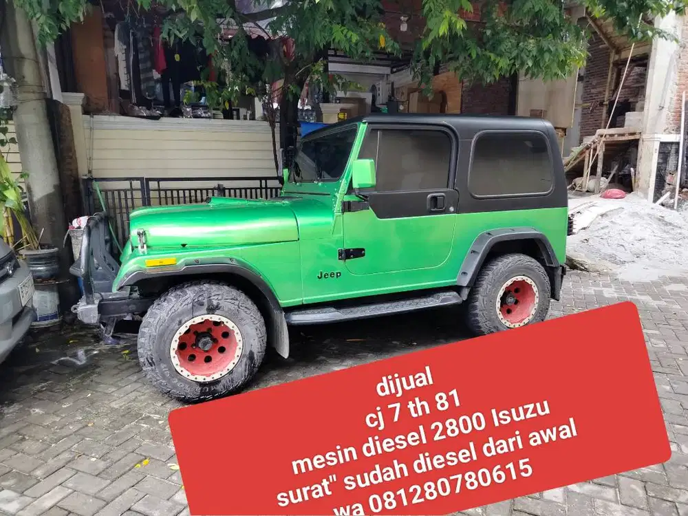 Jeep CJ 7 diesel th 81 swap engine Isuzu 4jb1T turbo diesel 2800cc