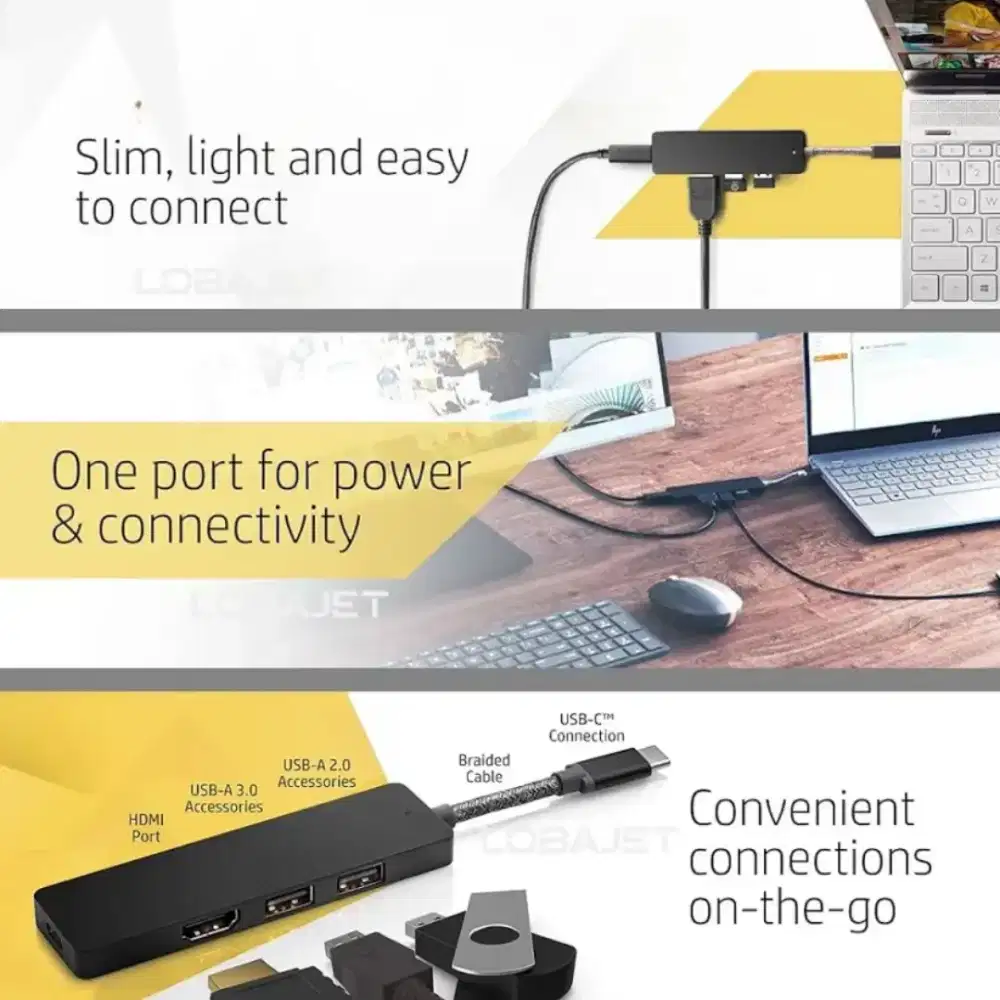 HP Elite USB-C HUB  4 in 1 Portable Extender Adapter Converter