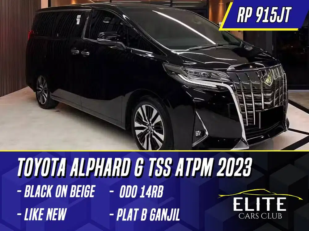 Toyota Alphard G TSS ATPM 2023 Black on Beige Hitam