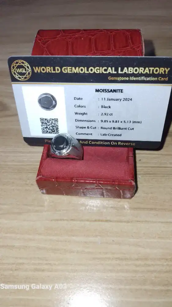 Dijual cincin batu Permata Black Moisannite