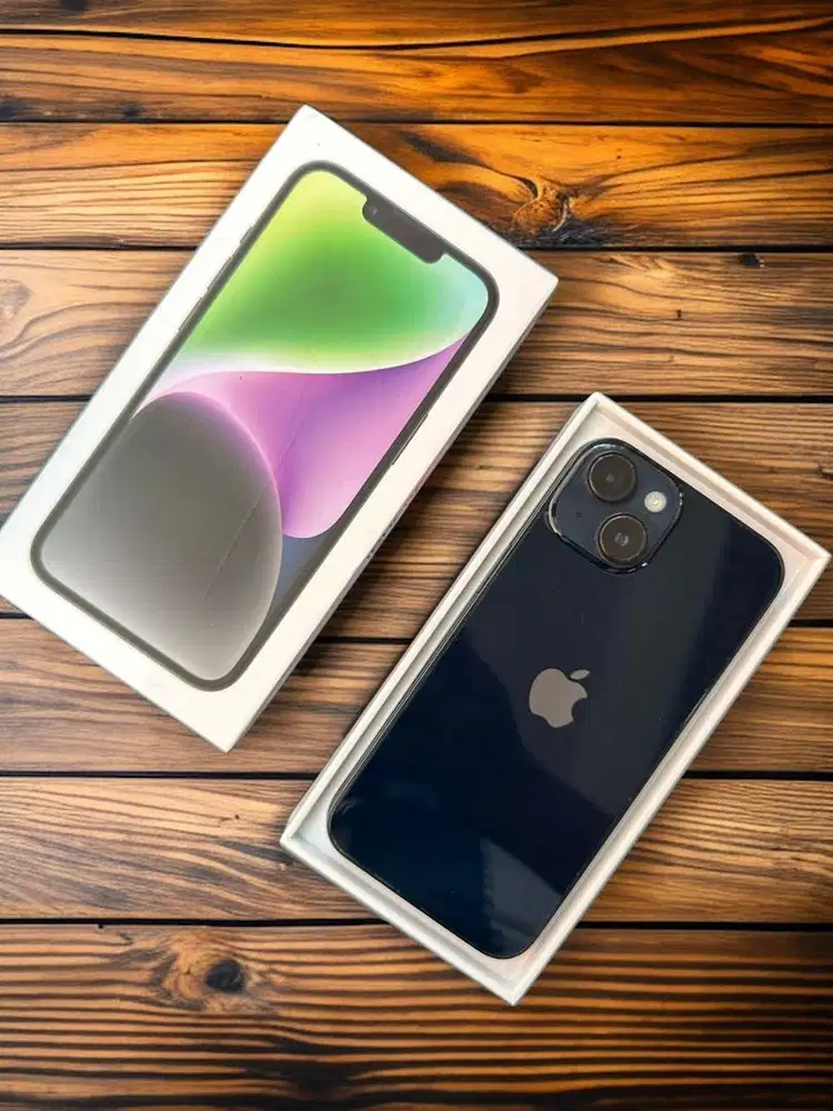 iphone 14 128gb BH82% iBox warna black