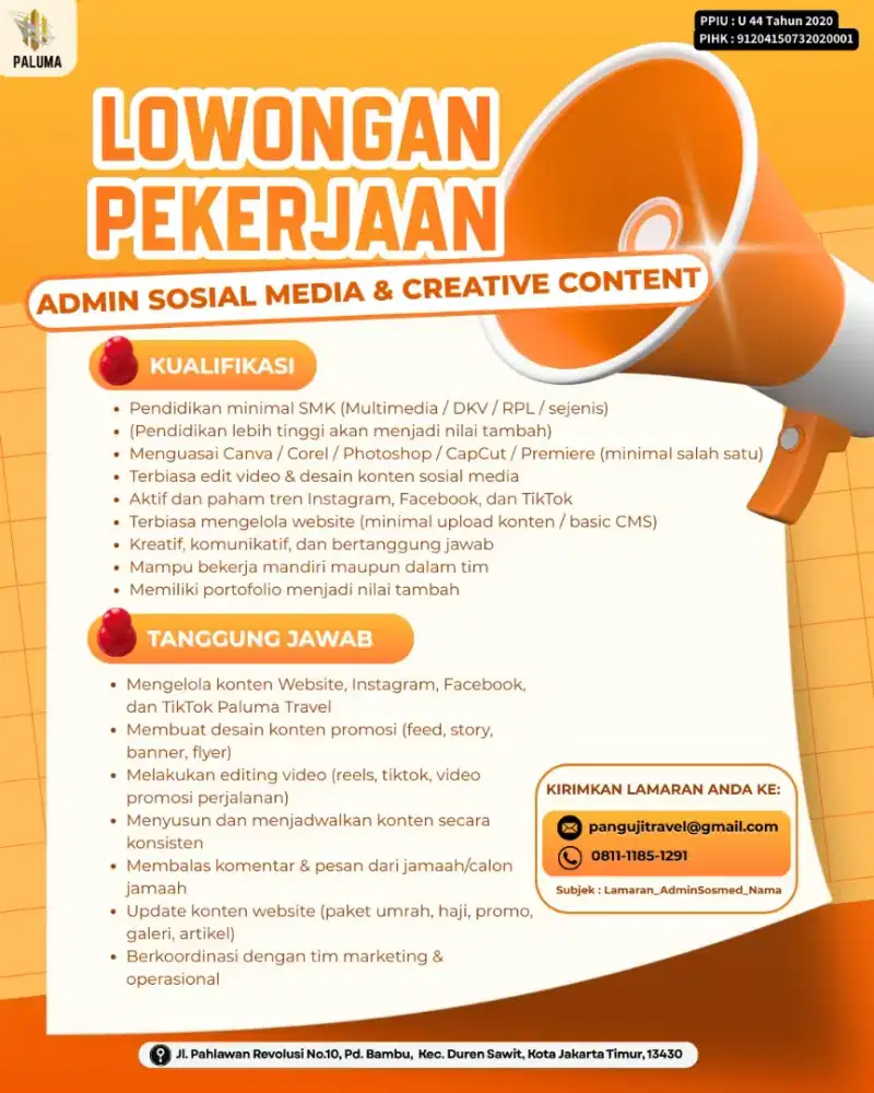 Admin Sosial Media & Creative Content