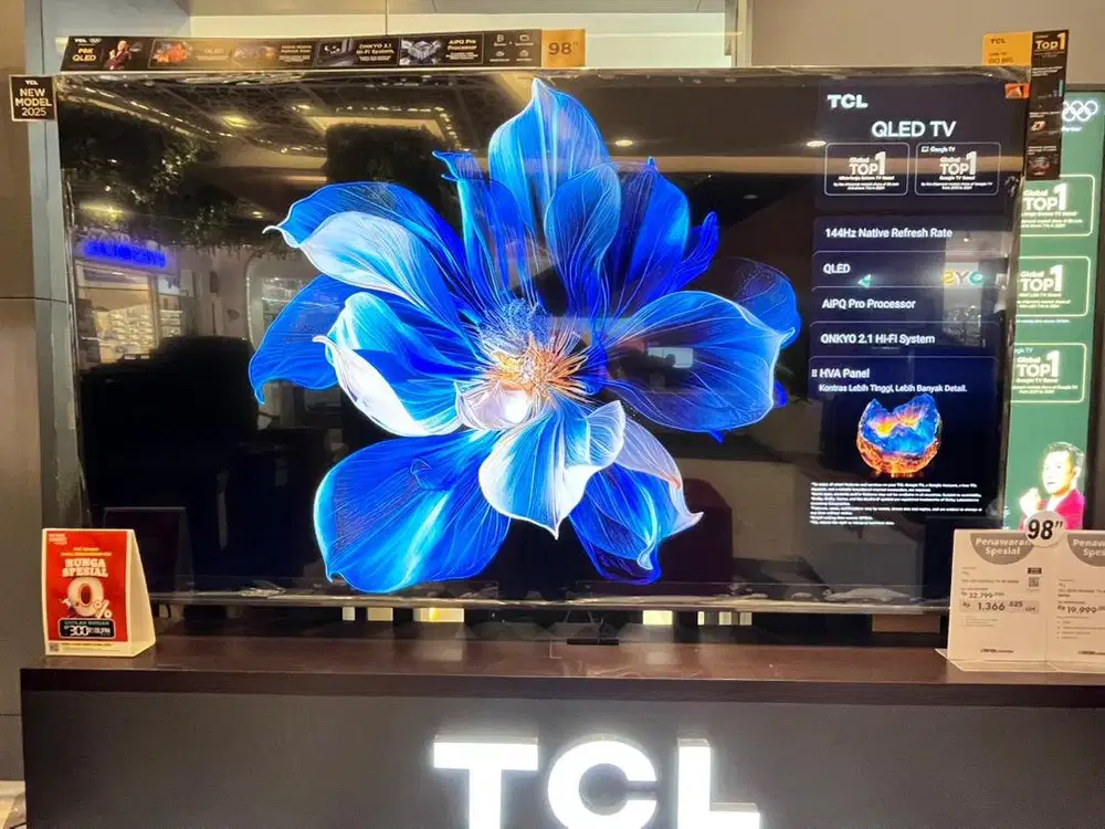 TV TCL QLED GOOGLE TV 98 INCH (BISA CICILAN)