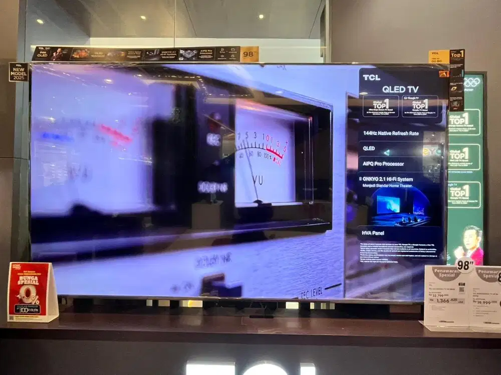 CICILAN TV TCL QLED GOOGLE TV 4K 85 INCH