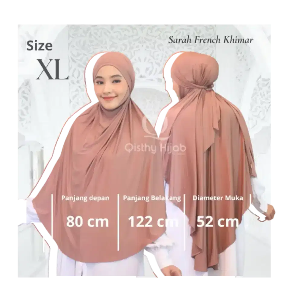 KHIMAR JUMBO WARNA MAHOGANY ORIGINAL