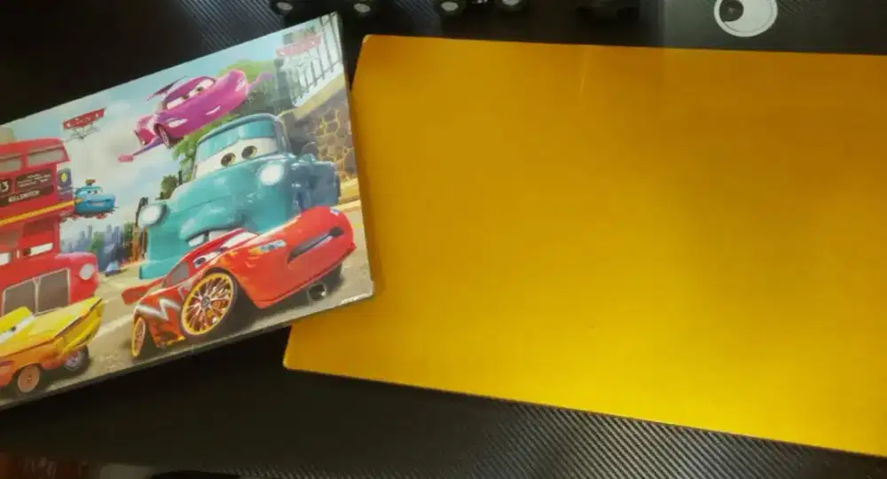Papan Meja Belajar Anak Karakter Cars & Polos Gold