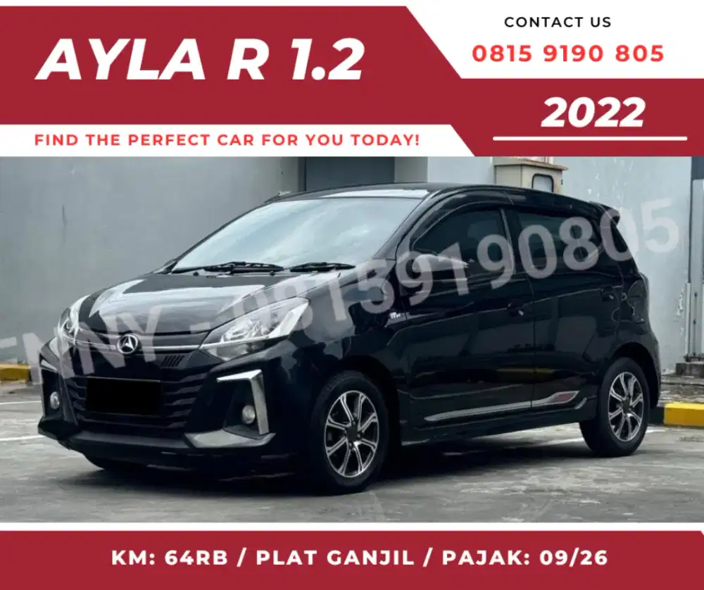 Ayla R 1.2 matic tahun 2022 hitam