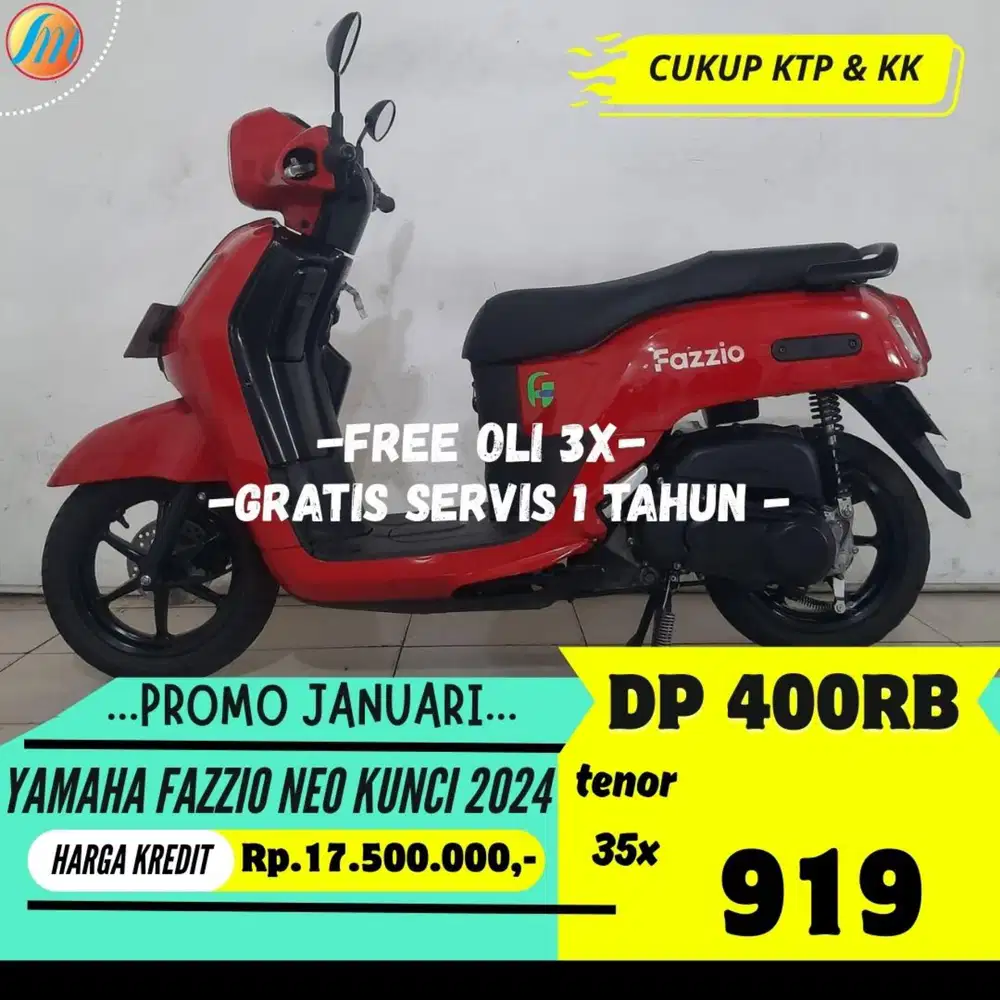 YAMAHA FAZZIO NEO KUNCI 2024 KREDIT DP 400RIBU ANGSURAN SANGAT RINGAN