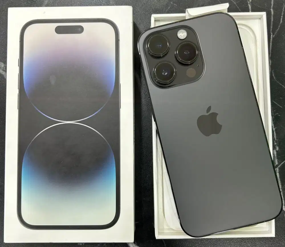 Iphone 14 Pro 256gb black garansi Ibox normal fullset