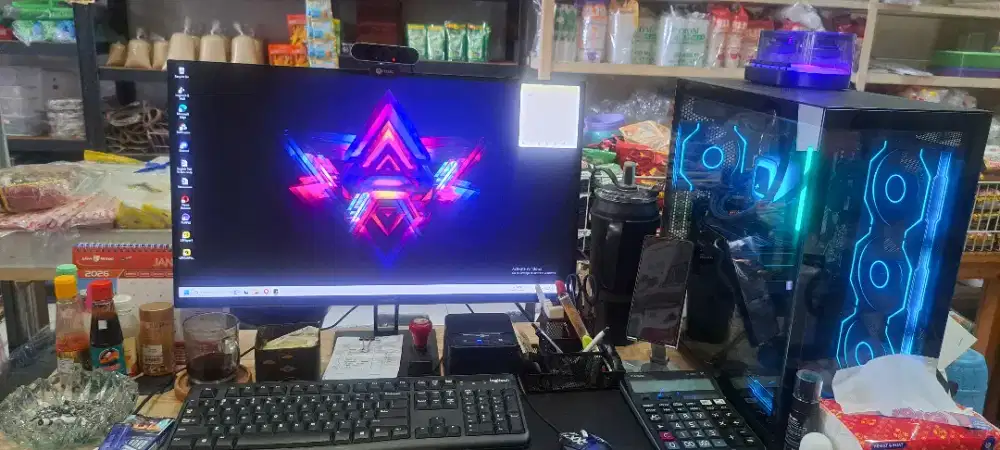 Komputer gaming 1 set + Monitor 27 in merk xioami