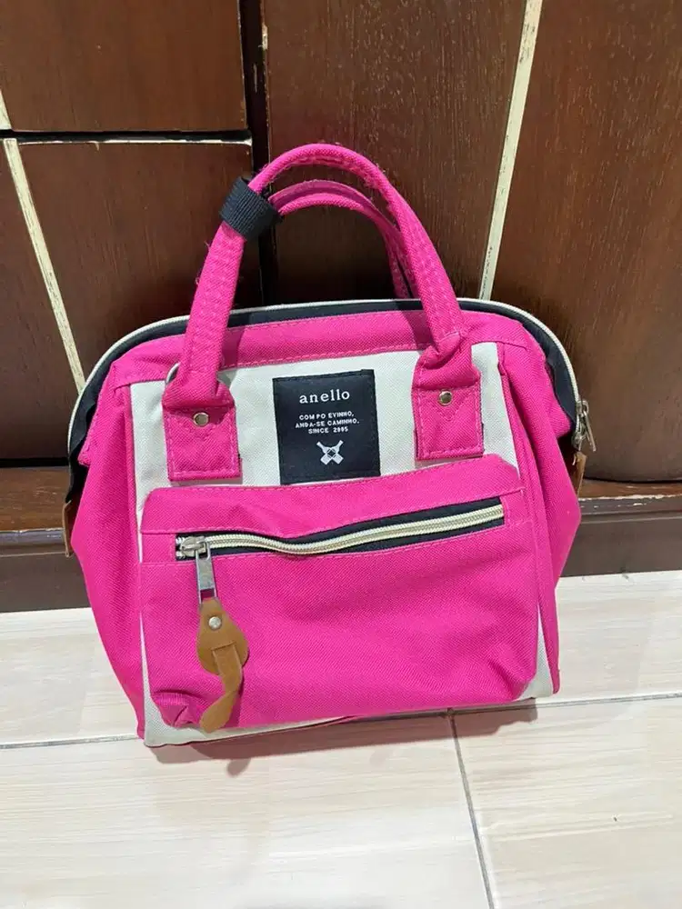 Tas anello pink kanvas