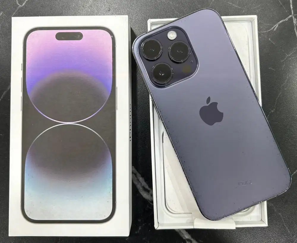 Iphone 14 Pro 256gb deep purple garansi Ibox normal fullset