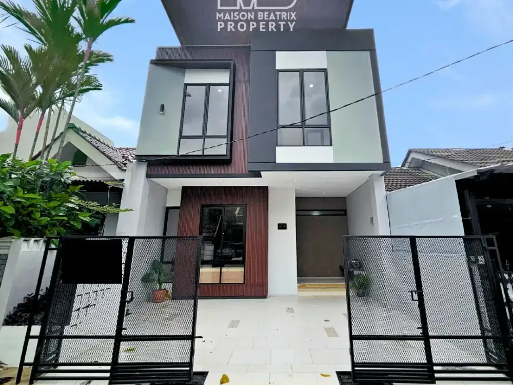 RUMAH BRAND NEW FASAD MODERN CONTEMPORER DI NUSA LOKA BSD ROW JALAN LEBAR - BSD