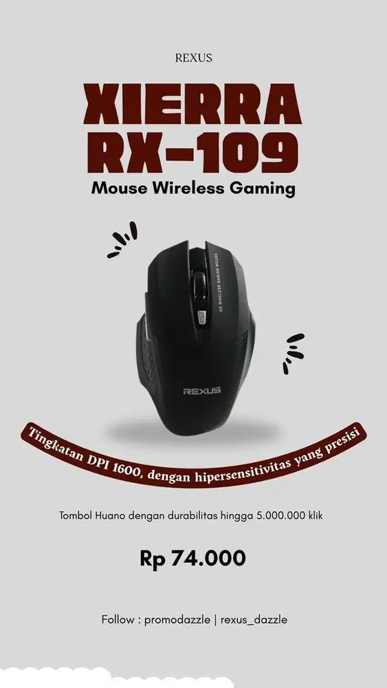 Gaming mouse wireless rexus RX-109