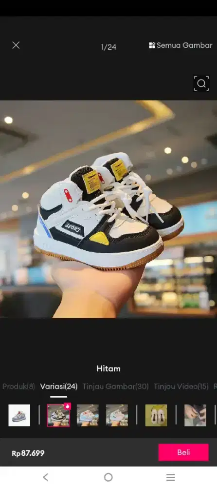 Sepatu import anak laki-laki