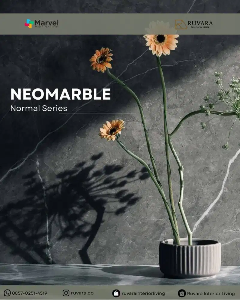 Neomarble Normal Series UV Panel | Ukuran 1220x2440mm | Tebal 3mm