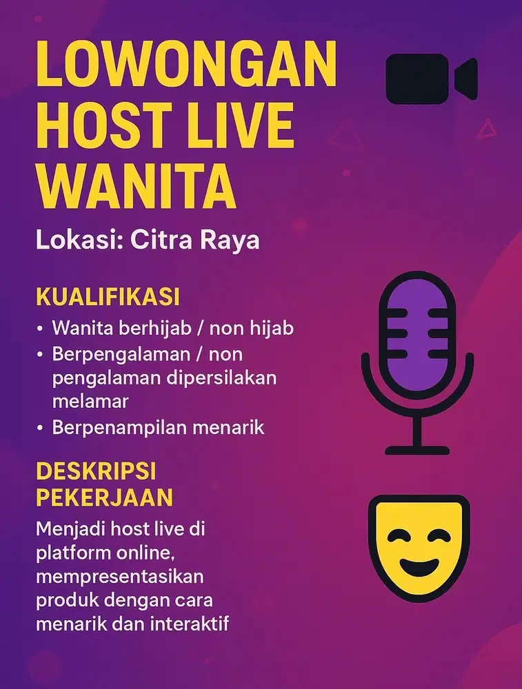 Lowongan host live