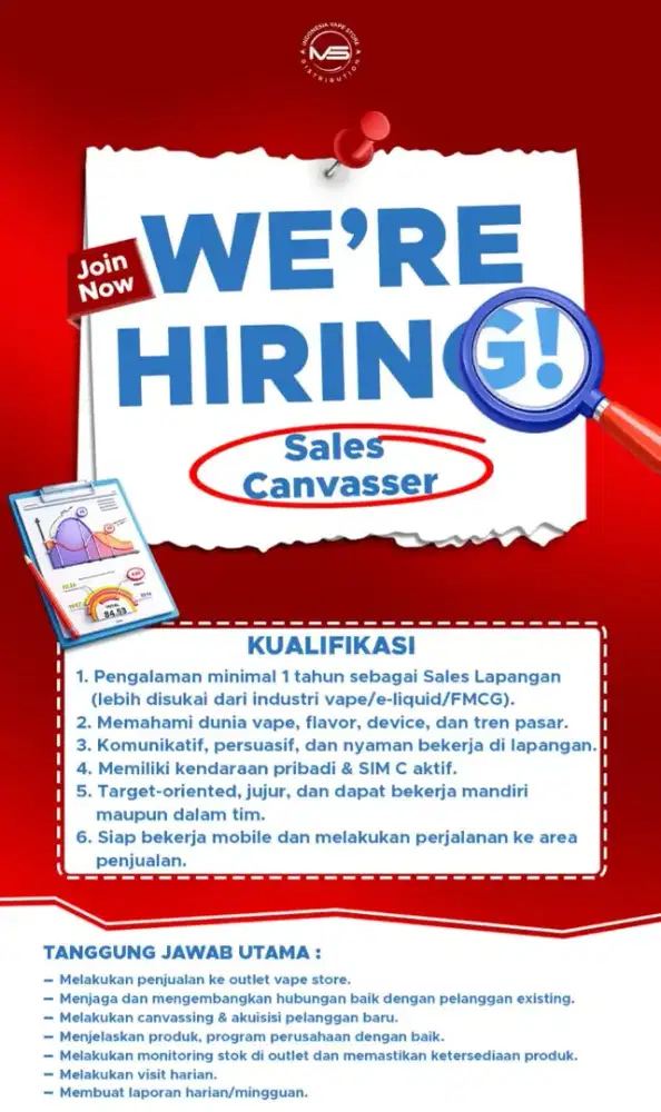 Butuh cepat sales canvasser Vape (rokok elektrik)