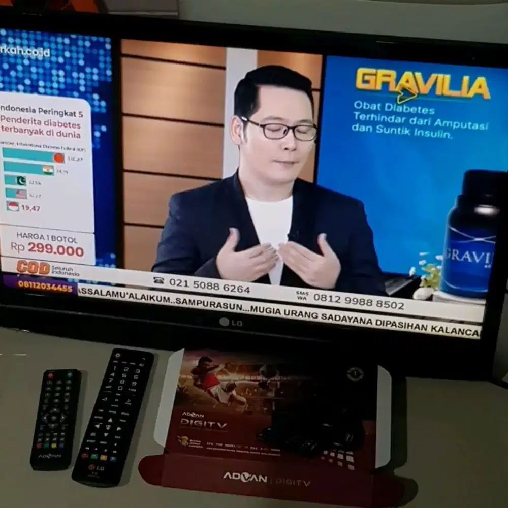 merk  LG  asli ori TV paket digital LED 24 in monitor VGA DAN HDMI