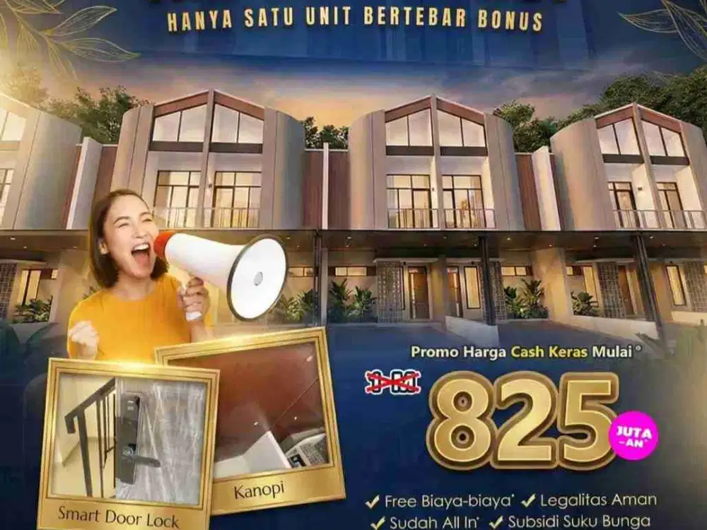 Rumah Ciwastra 2 Lantai Free All In dekat Mall Summarecon Tegalluar termurah