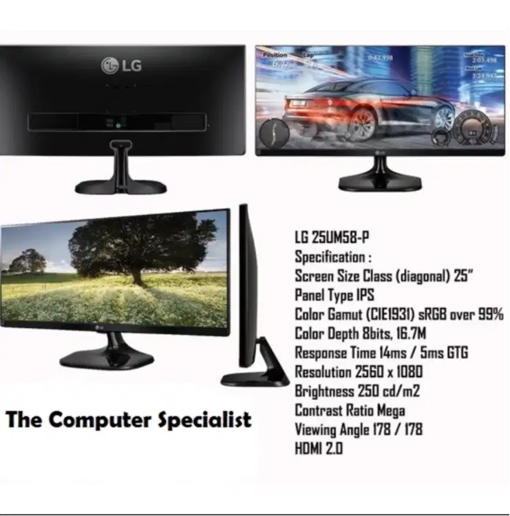 MONITOR LG 25um58 p