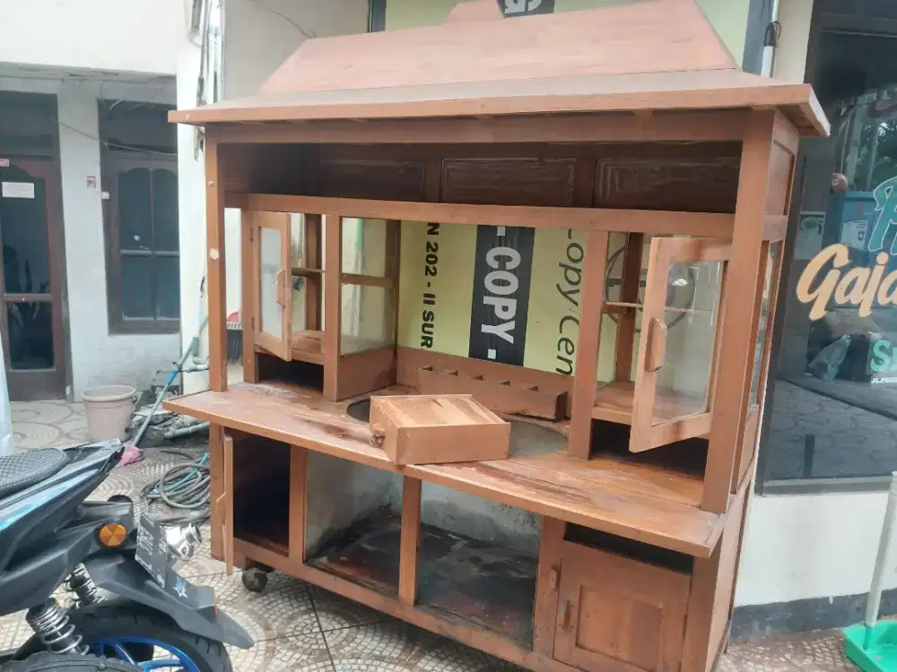 Rombong Bakso dan Mie Ayam Kayu Jati 2 Dandang