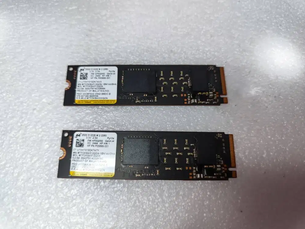 SSD M.2 NVme merk Micron 512Gb PCIe Gen 4.0 , x4 (2280)