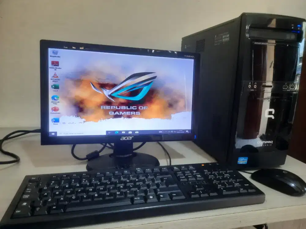 1Set Komputer Siap Pakai Hp Pavilion Core,i3 Ram4 Hdd-500 Lyr-16in Nml